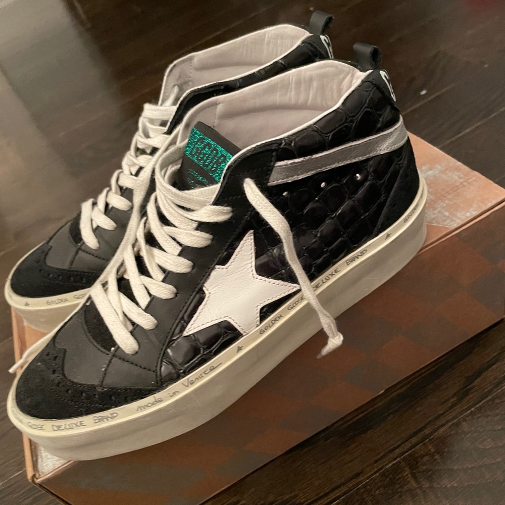 Golden Goose Black and White Sneakers